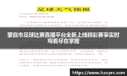 蒙自市足球比赛直播平台全新上线精彩赛事实时观看尽在掌握