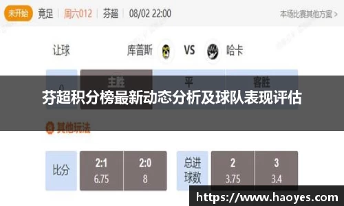芬超积分榜最新动态分析及球队表现评估